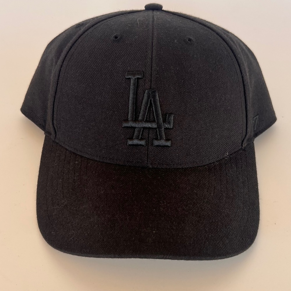 '47 Brand LA Dodgers Hat Men OSFA Black Good MLB Embroidered Baseball Cap